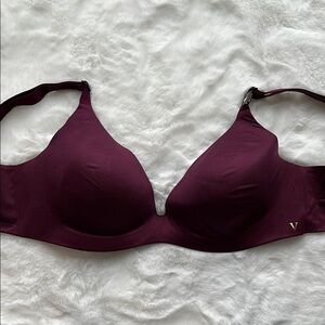 NWT Victorias Secret Lined Demi Wireless Bra Burgundy size 32DD